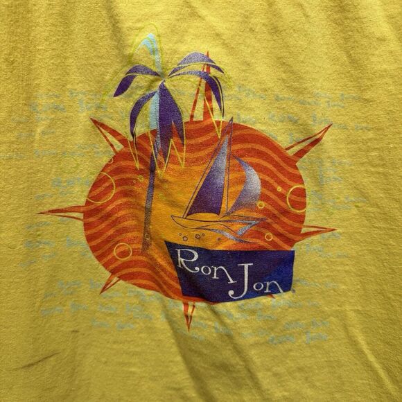 VTG Ron Jon Surf Shop Shirt Large Yellow Tank Top Y2K Made In USA - Picture 5 of 8